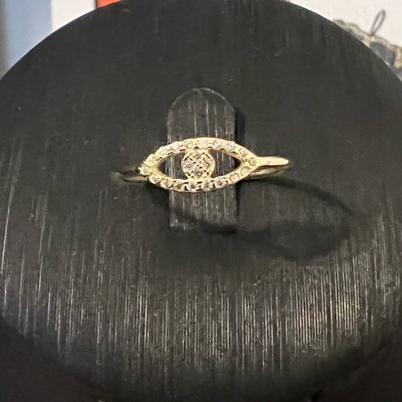 Evil Eye Gold Plated, Silver Ring - Picture 7 of 9